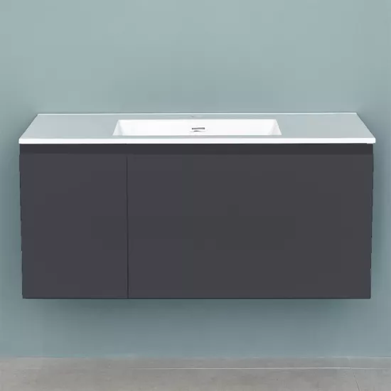 Dulap pentru baie Bayro Formal suspendat fară lavoar, Antracit mat (121574)