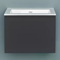 Шкаф для ванной Bayro Formal подвесной без умывальника, Антрацит мат (121575)