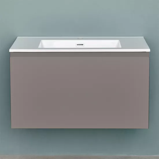 Шкаф для ванной Bayro Formal подвесной с умывальником Moershu Allegro 800, Light Grey (117656_100433)