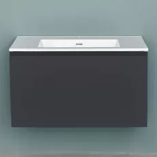 Шкаф для ванной Bayro Formal подвесной с умывальником Moershu Allegro 800, Антрацит мат (121576_100433)