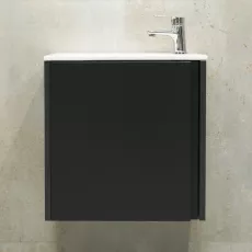 Dulap pentru baie Bayro Mono suspendat с умывальником Sanovit Atria 500, Antracit mat (118177_112880)