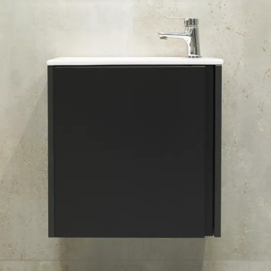 Dulap pentru baie Bayro Mono suspendat с умывальником Sanovit Atria 500, Antracit mat (118177_112880)