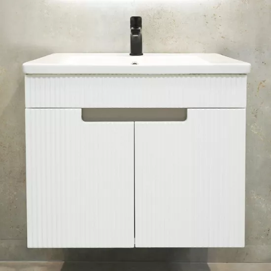 Dulap pentru baie Bayro Positano Duo suspendat с умывальником Nomi Argo 700, Alb Mat (123973_120992)