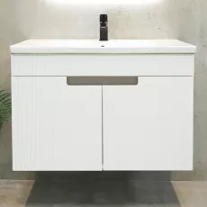 Dulap pentru baie Bayro Positano Duo suspendat с умывальником Nomi Argo 800, Alb Mat (118773_117256)