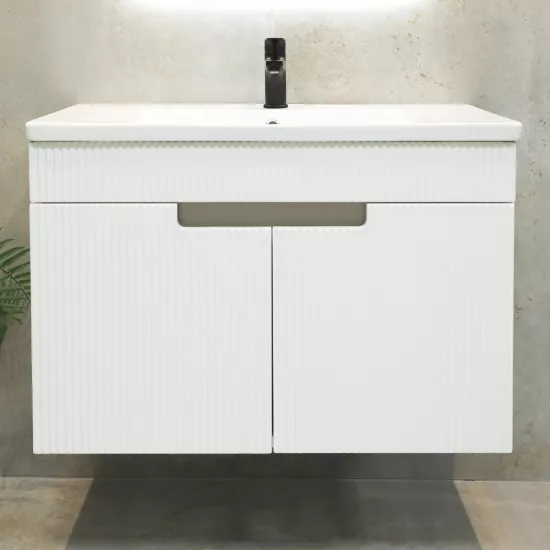 Dulap pentru baie Bayro Positano Duo suspendat с умывальником Nomi Argo 800, Alb Mat (118773_117256)