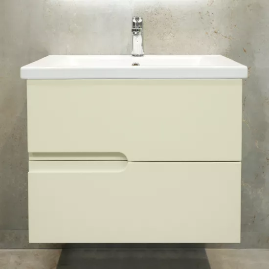 Шкаф для ванной Bayro Sorento подвесной с умывальником Sanovit Soft 650, Ivory (115305_10936)