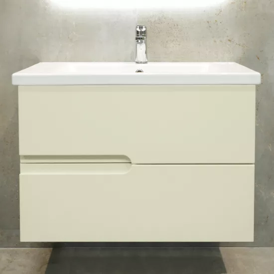 Dulap pentru baie Bayro Sorento suspendat fară lavoar, Ivory (115307)