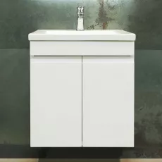 Dulap pentru baie Bayro Studio Duo suspendat с умывальником Nomi Argo 500, Alb mat (118779_117254)