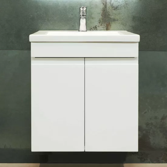 Dulap pentru baie Bayro Studio Duo suspendat с умывальником Nomi Argo 500, Alb mat (118779_117254)