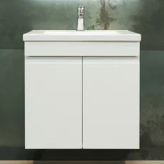 Dulap pentru baie Bayro Studio Duo suspendat с умывальником Nomi Argo 600, Alb mat (118780_117255)