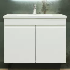 Dulap pentru baie Bayro Studio Duo suspendat с умывальником Nomi Argo 800, Alb mat (118781_117256)