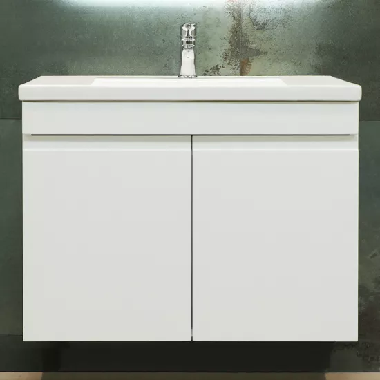 Dulap pentru baie Bayro Studio Duo suspendat с умывальником Nomi Argo 800, Alb mat (118781_117256)