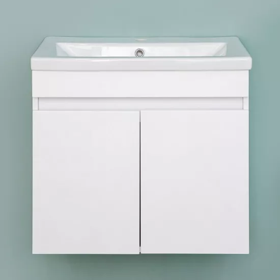 Dulap pentru baie Bayro Trend Duo suspendat с умывальником Cersanit Como 600, Alb Mat (113427_7328)