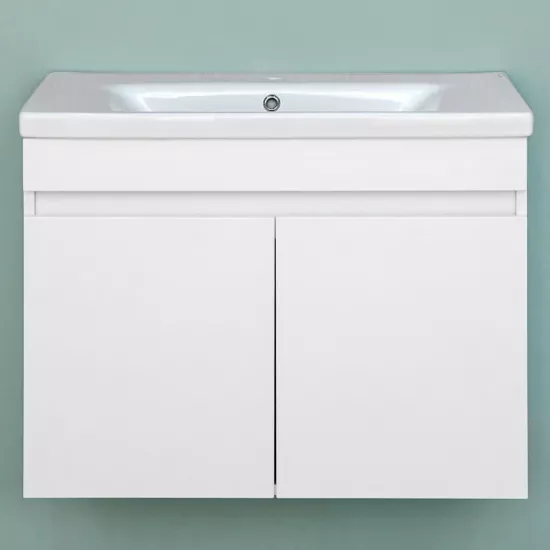 Dulap pentru baie Bayro Trend Duo suspendat с умывальником Sanovit Soft 800, Alb Mat (114575_10937)