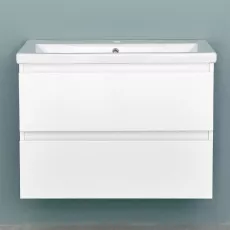 Шкаф для ванной Bayro Trend подвесной с умывальником Cersanit Como 600, Белый Мат (113433_7330)