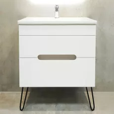 Dulap pentru lavoar Bayro Etna 60 cm, universal, Alb Mat (118784)
