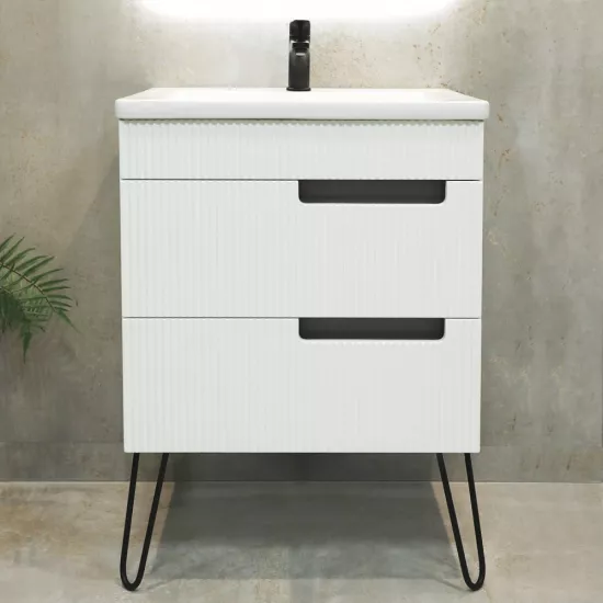 Шкаф под умывальник Bayro Positano 60 cm, подвесной универсальный, Белый Мат (118774)