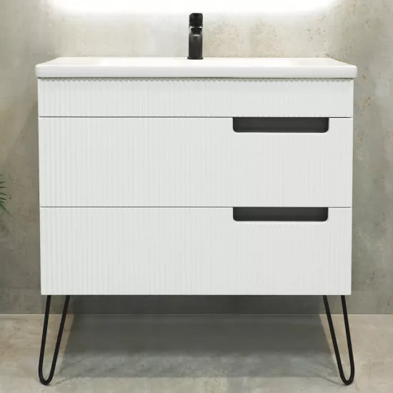 Шкаф под умывальник Bayro Positano 80 cm, подвесной универсальный, Белый Мат (118775)