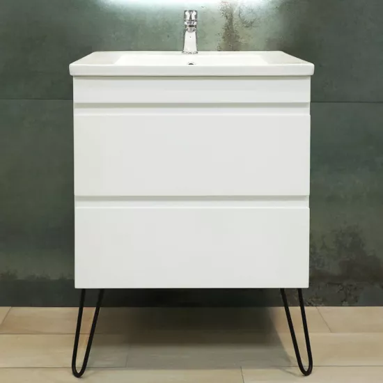 Dulap pentru lavoar Bayro Studio 60 cm, universal, Alb Mat (118782)