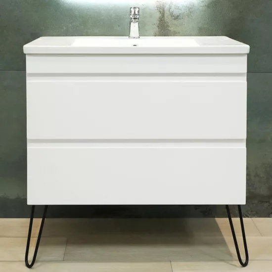 Шкаф под умывальник Bayro Studio 80 cm, подвесной универсальный, Белый Мат (118783)