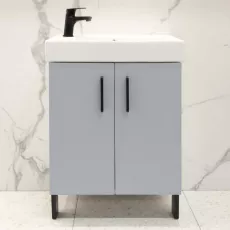 Dulap pentru baie Bayro Vision universal fară lavoar, Gri mat (118181)