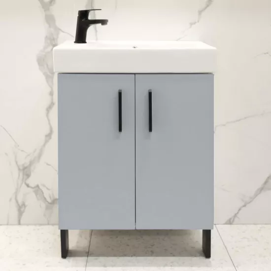 Dulap pentru baie Bayro Vision universal fară lavoar, Gri mat (118181)