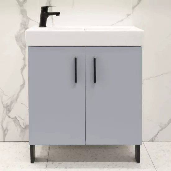 Dulap pentru baie Bayro Vision universal fară lavoar, Gri mat (118183)