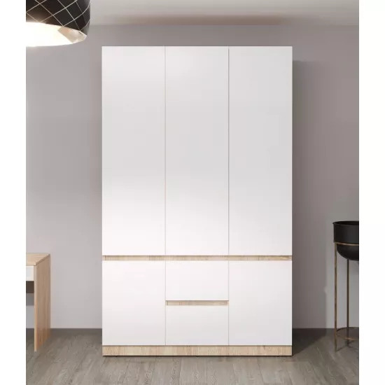 Dulap Bayro Harmony cu sertare, 135x220x55 cm, Sonoma (608039)