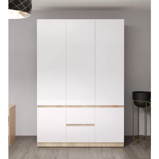 Dulap Bayro Harmony cu sertare, 150x220x55 cm, Sonoma (608042)