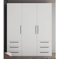 Dulap Bayro Serenity cu 6 sertare, 180x220x51,8 cm, Gri asfalt (607400)