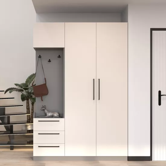 Прихожая Bayro Serenity левый (150 см), Light cream