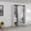 Dulap glisant Bayro Parma, 140x225x60 cm,, Alb