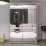 Dulap glisant Bayro Parma, 160x225x60 cm,, Gri Piatra