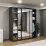 Dulap glisant Bayro Parma, 200x225x60 cm,, Antracit