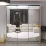 Dulap glisant Bayro Parma, 200x225x60 cm,, Gri Piatra