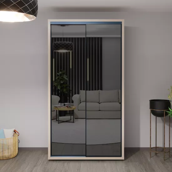 Dulap glisant Bayro Parma Gaphite, 120x225x60 cm,, Gri Piatra