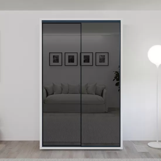 Шкаф-купе Bayro Parma Gaphite, 140x225x60 cm,, Белый