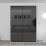 Dulap glisant Bayro Parma Gaphite, 160x225x60 cm,, Alb