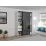 Dulap glisant Bayro Parma Gaphite, 160x225x60 cm,, Alb