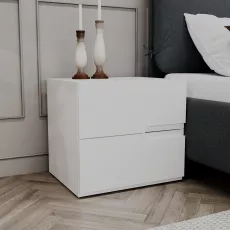 Прикроватная тумба Bayro Modena (55 см) МДФ 18мм ручка, Sorrento белый мат