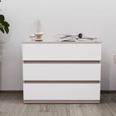 Комод Bayro Harmony (100 см), Серый камень/Белый