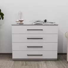 Comodă Bayro Serenity (100 cm), Gri asfalt/Gri