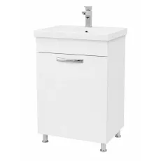 Dulap pentru lavoar Mashtab Agat (Sava) 50 cm, pardoseală cu o usa, Alb (11982)