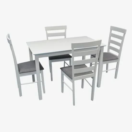 Set de mobilă Eva GLORIA White + 4 GLORIA White/NV-10WP Grey