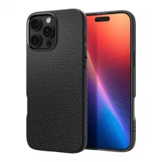 Husă Spigen TPU Liquid pentru iPhone 16 Pro Max, Black