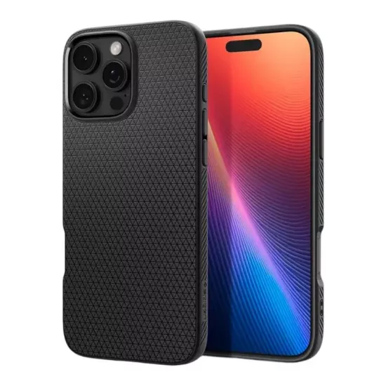 Husă Spigen TPU Liquid pentru iPhone 16 Pro Max, Black