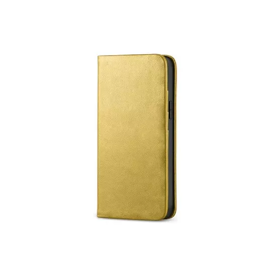 Husă tip carte Screen Geeks Flip pentru Samsung Galaxy A11, Gold