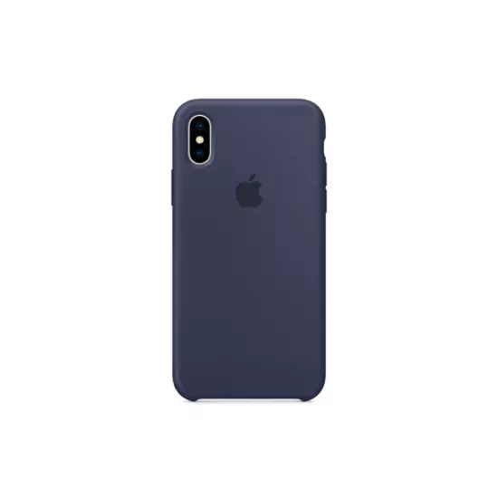 Husa Apple Silicon pentru iPhone X, Midnight Blue