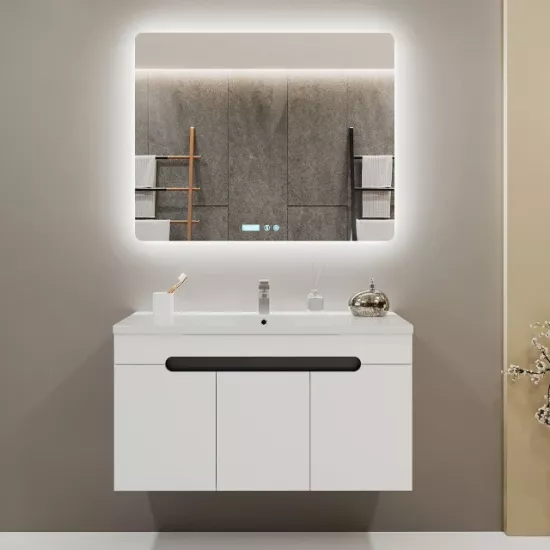 Комплект мебели для ванной Bayro Etna Duo подвесной 100, Белый Мат (123962_120993/124188)