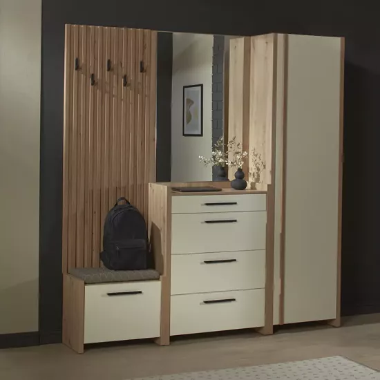 Прихожая Ambianta Solaris (200 см), Artisan/Crem